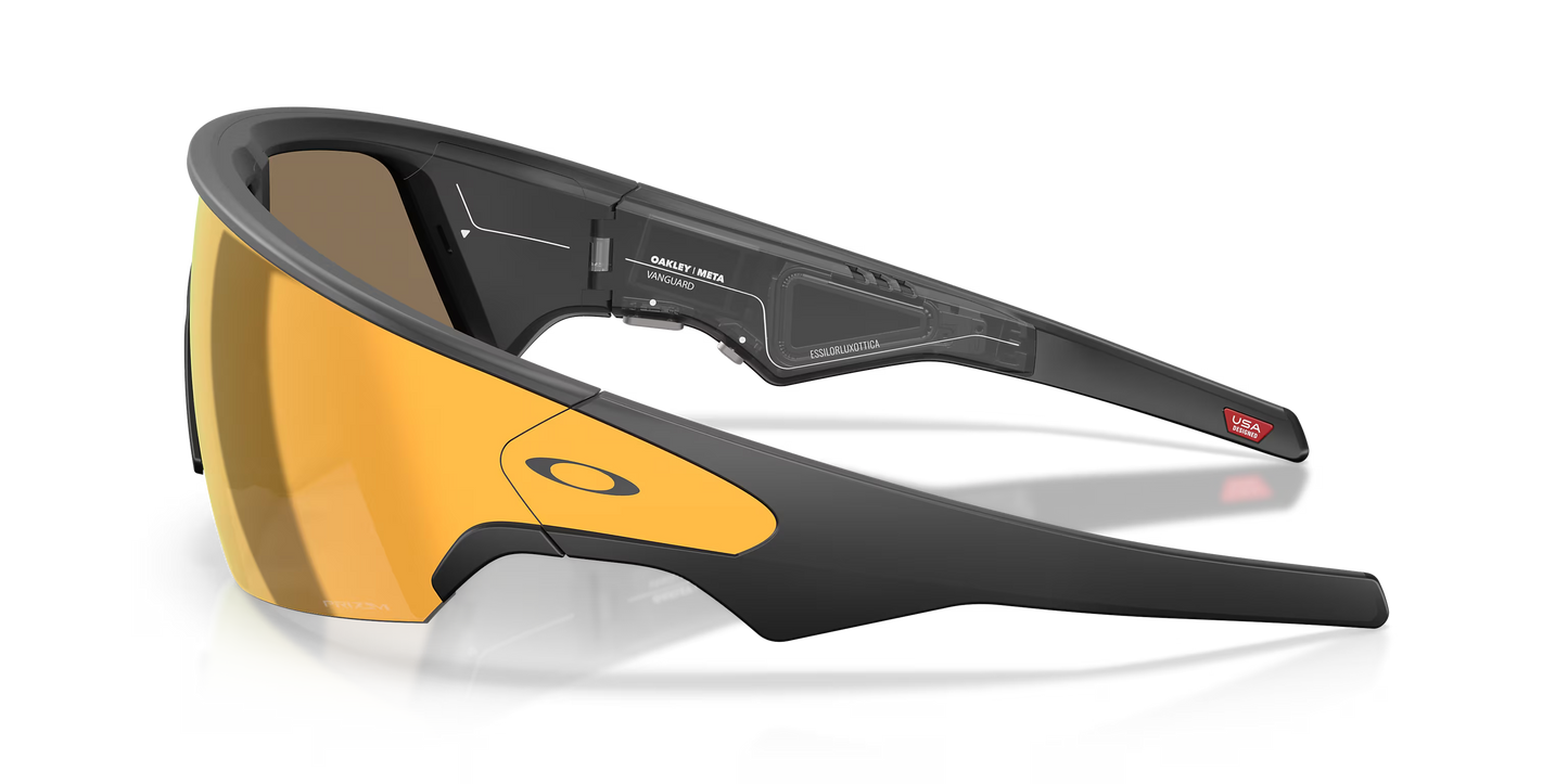 Oakley Meta - Oakley | Meta Vanguard with Meta AI, Audio, Photo, Video Compatibility - Prizm™ 24K - Black