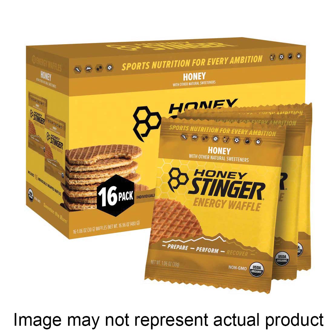 FOOD HS WAFFLE ORGANIC HONEY BXof12