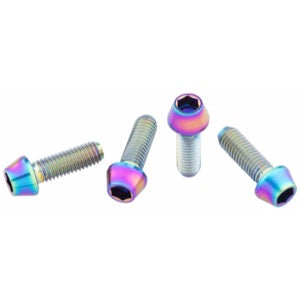 Wolf Tooth Ti rainbow water bottle cage bolts 4 pack