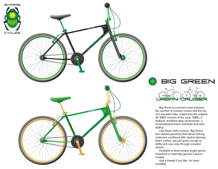 SCARAB T-Shirt Simple Green Large