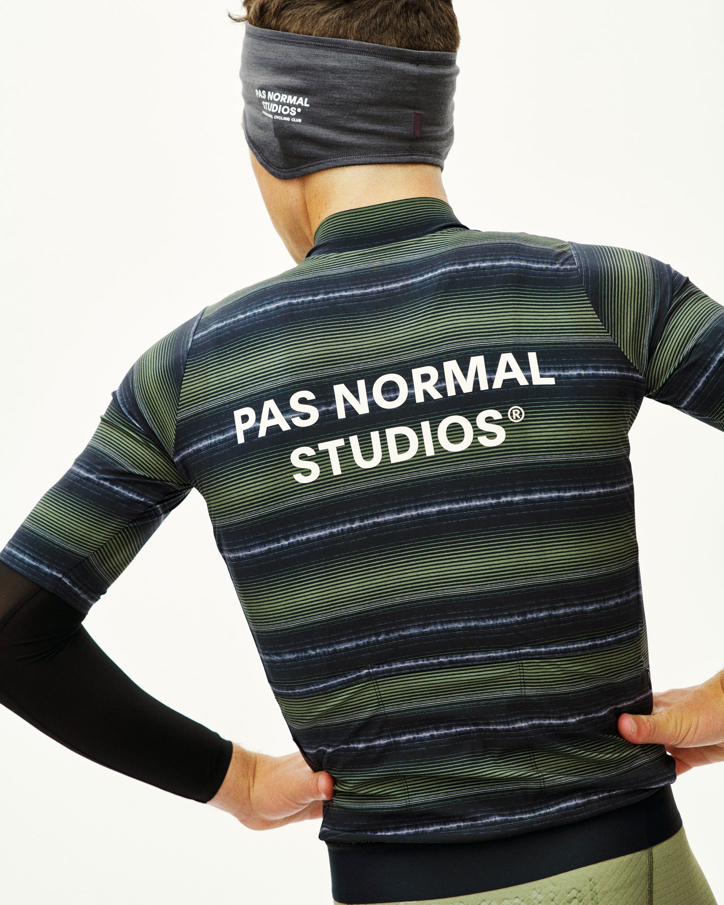 Pas Normal Studios Men's Essential Jersey Light Olive Stripe