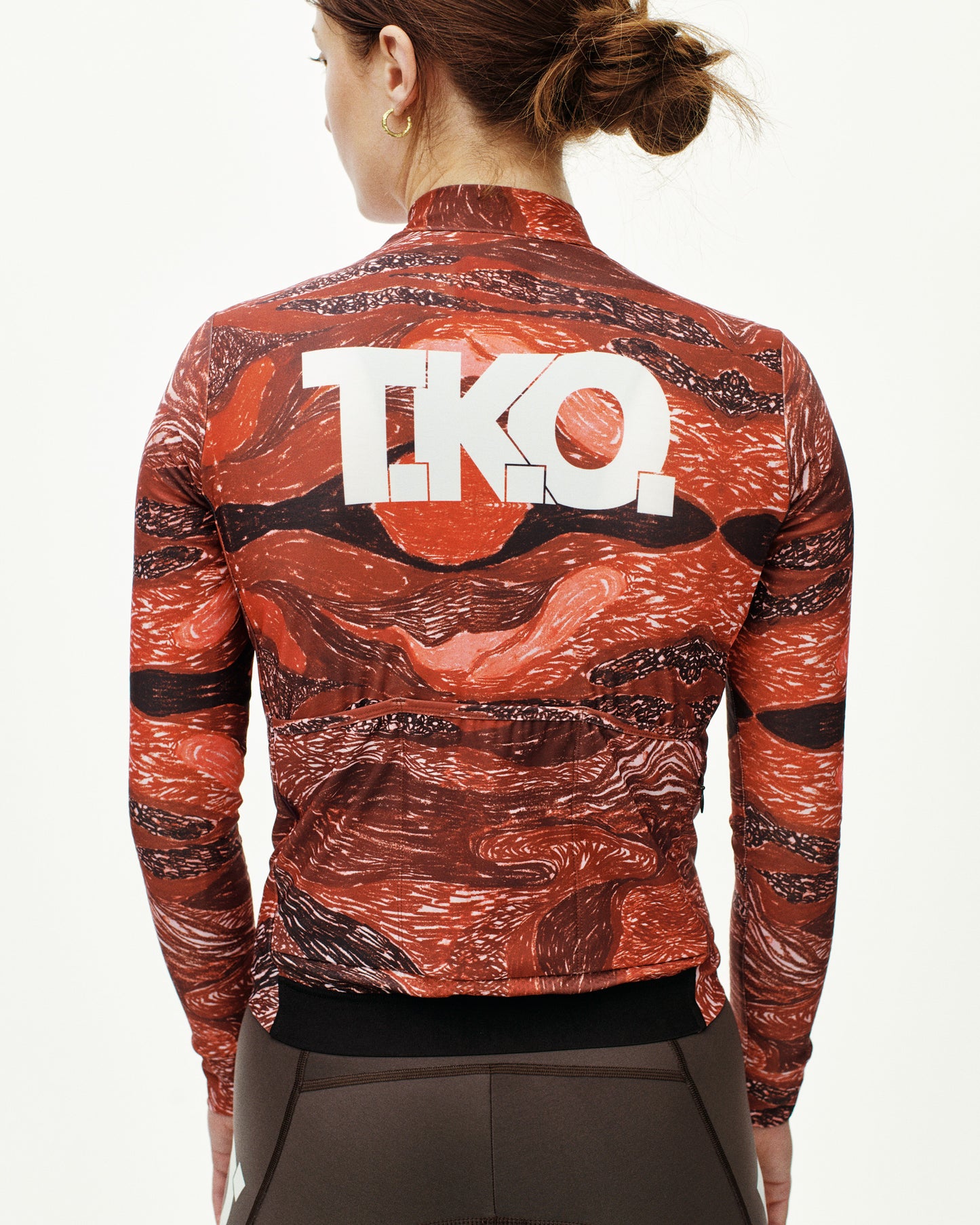 Women's T.K.O. Mechanism Long Sleeve Jersey- Red