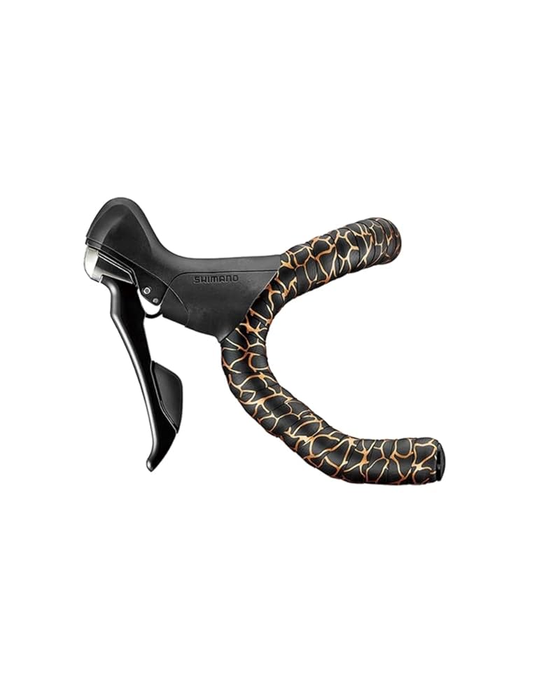 CYCLOVATION Leather Touch Handlebar Tape, Magma Blk/Orange