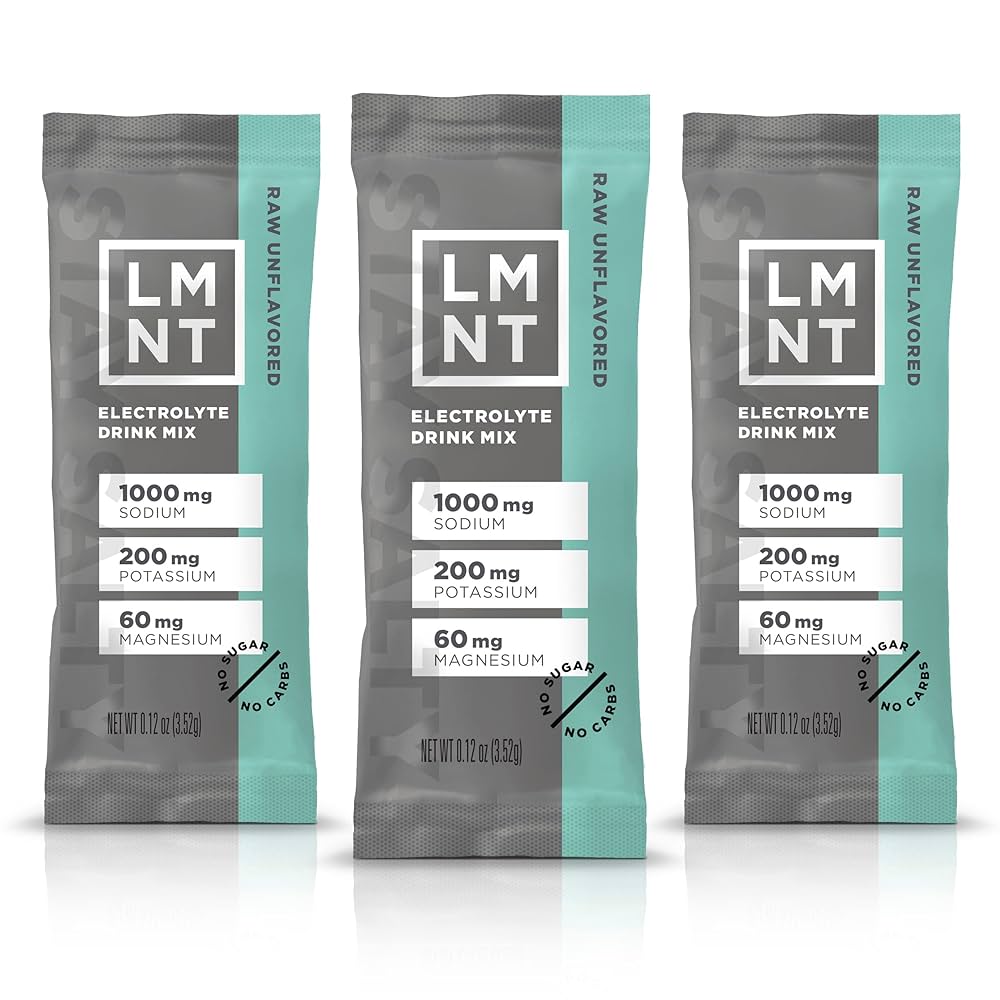 LMNT Electrolytes Zero-Sugar 30ct Stick Pack RAW UNFLAVORED single