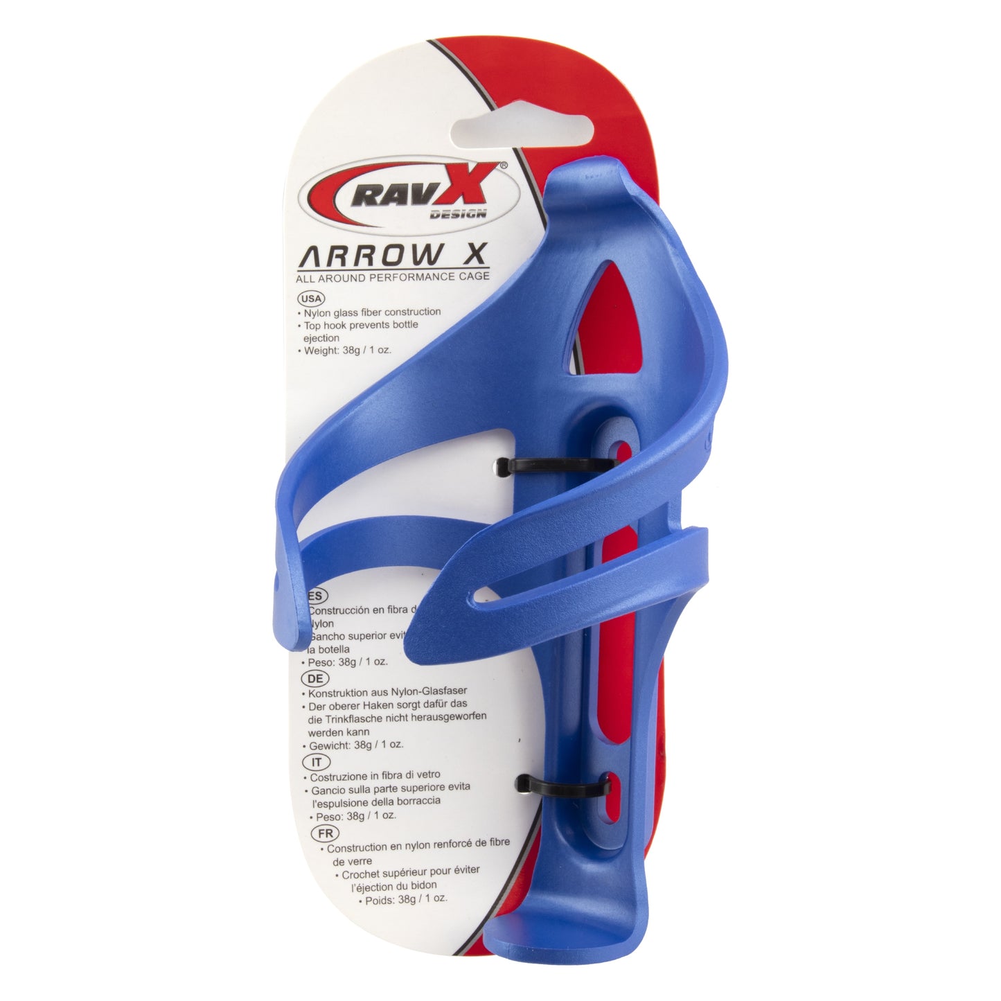 BOTTLE CAGE RAVX DART X polycarbonate cage blue