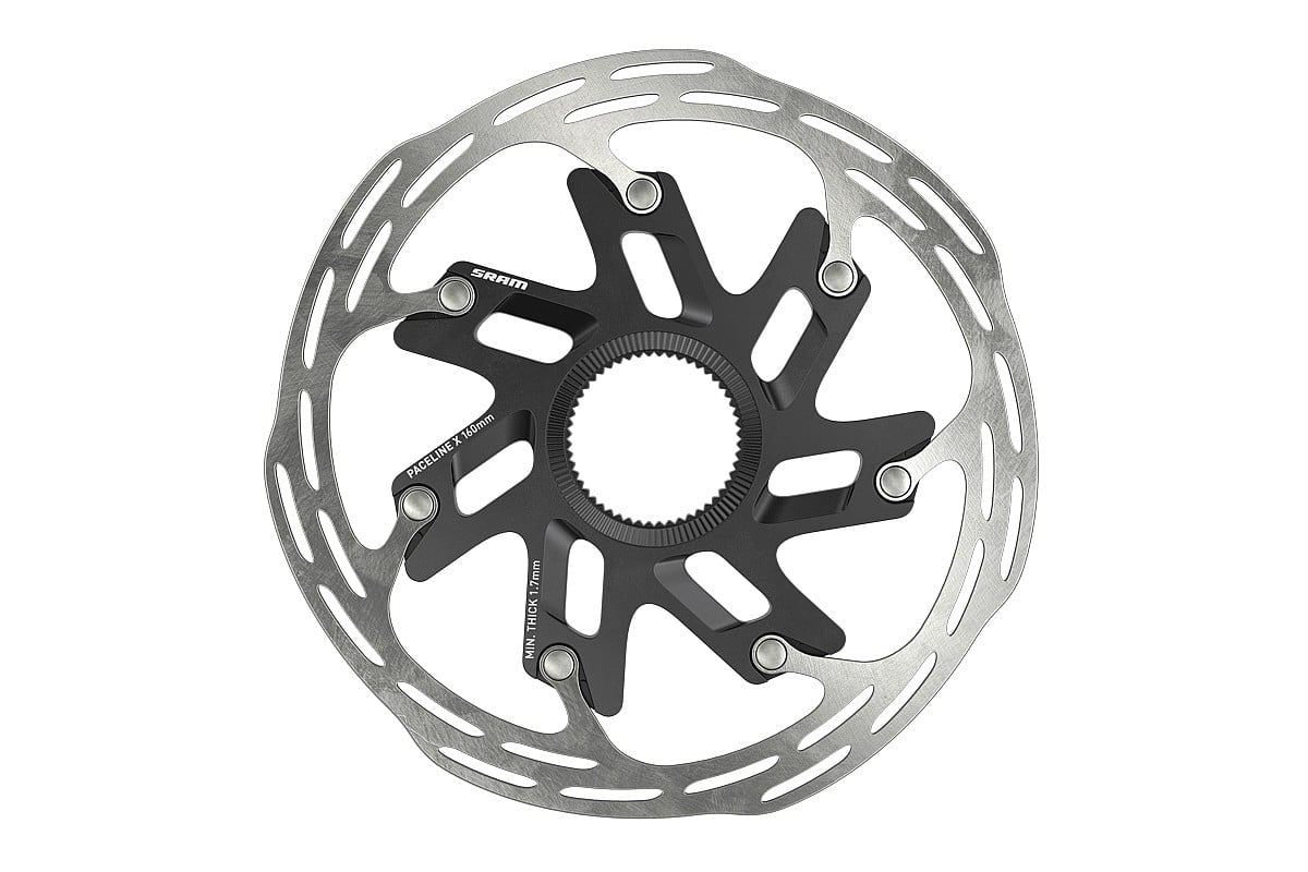 SRAM Paceline X Disc Brake Rotor - 160mm, Center Lock, Silver/Black