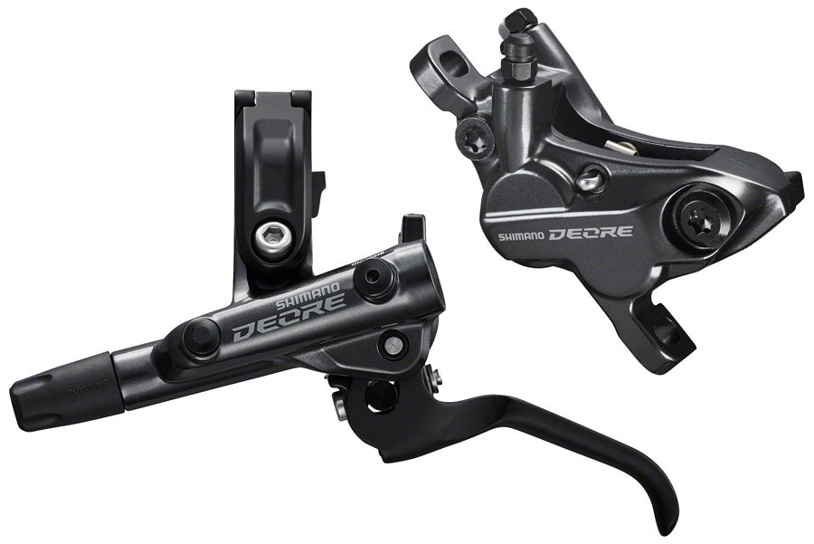 Shimano Deore BL-M6100/BR-M6120 Disc Brake and Lever - Front Hydraulic Resin Pads Gray