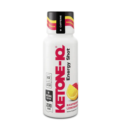 KETONE IQ SHOT + CAFFEINE RASPBERRY LEM BOTTLE single