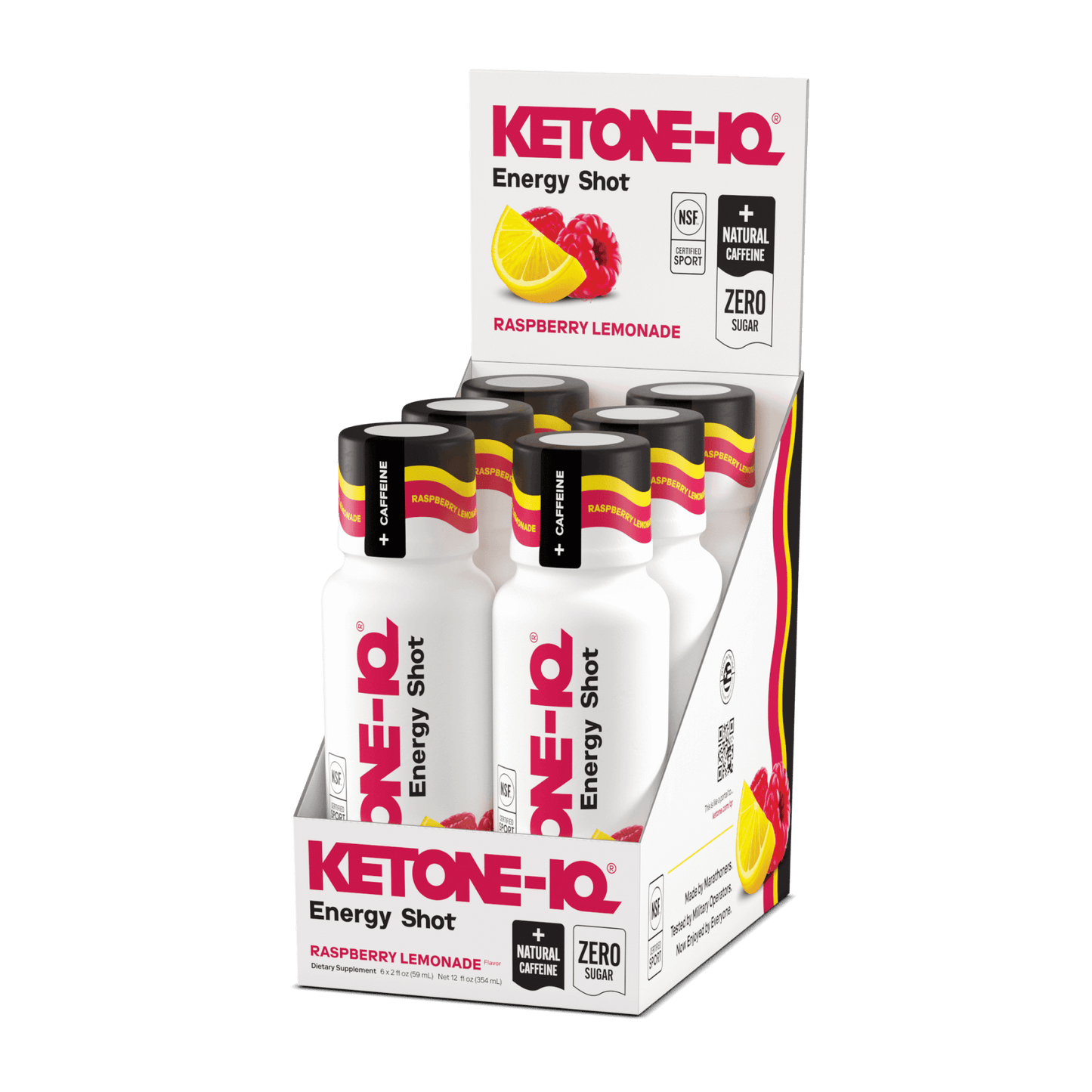 KETONE IQ SHOT + CAFFEINE RASPBERRY LEM BOTTLE