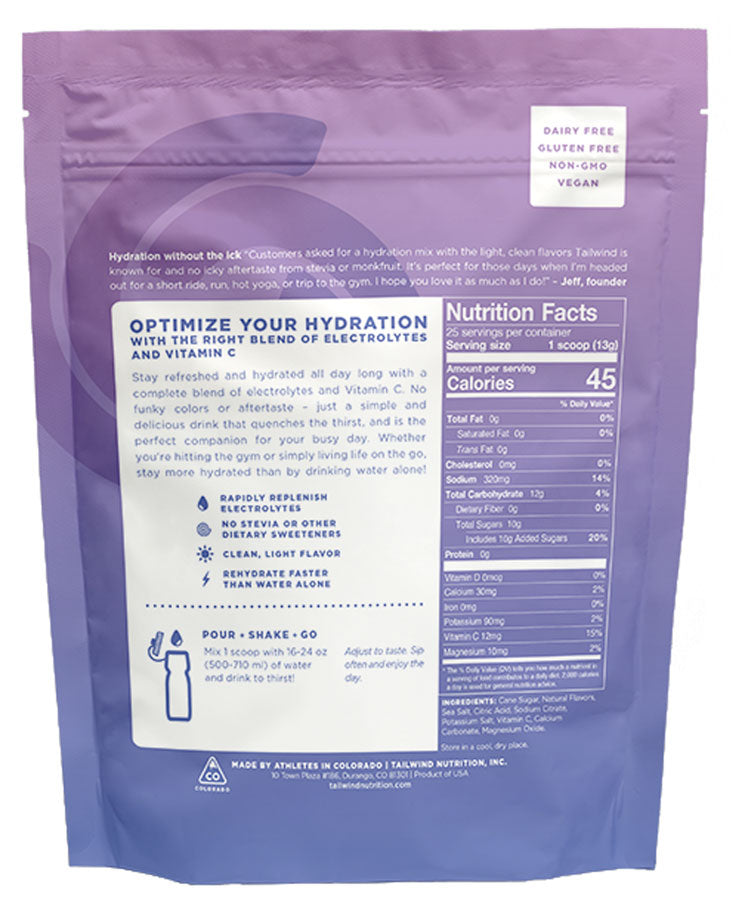 Tailwind Rapid Hydration Berry - 25 Serving Bag