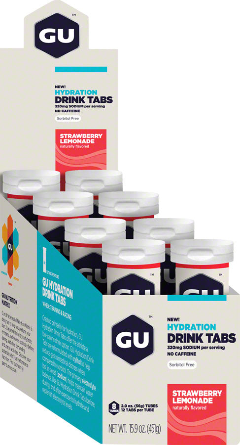 GU Hydration Drink Tabs: Strawberry Lemonade 12 Tablets per Tube