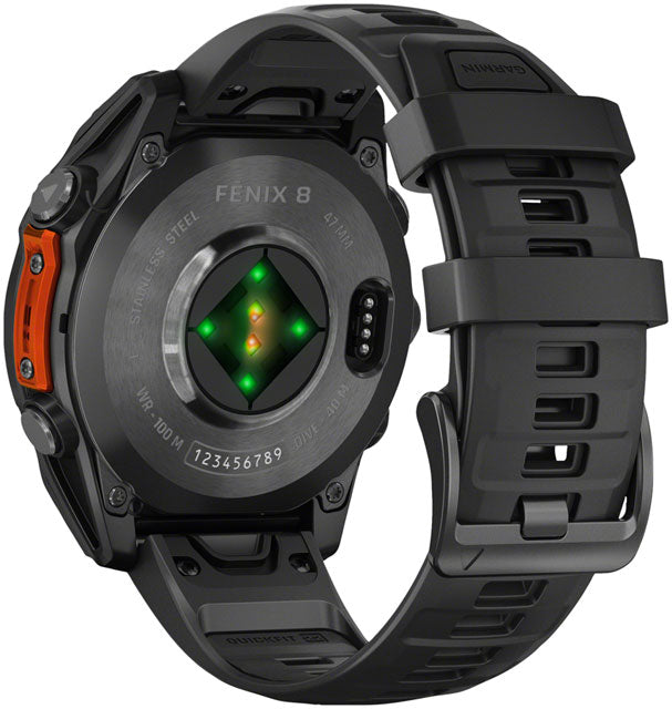 Garmin fenix 8 Smartwatch - 47mm, AMOLED, Slate Gray with Black Silicone Band