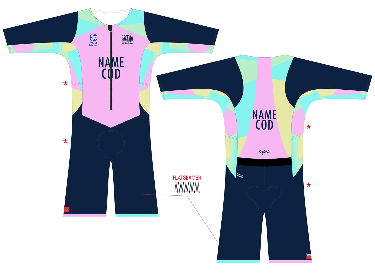 BTA - Kona Short Sleeve Triathlon Suit. Men (W/ NO LOGOS)
