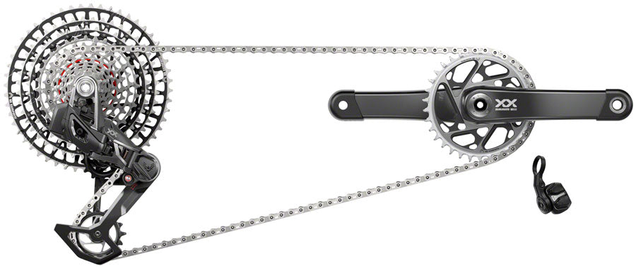 SRAM XXSL T-Type Eagle Transmission AXS Groupset (RD w/Battery/Charger/Cord, EC POD Ult, FC XXSL Q174 CL55 DUB MTB Wide 170 w/DM 34t CR, CN 126l, CS XS-1299 10-52t)