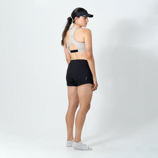WOMEN'S SOLID COLOR MEZZANOTTE RUNNING SHORTS