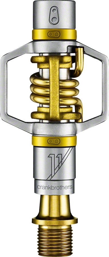 Crankbrothers Egg Beater 11 Pedals - Dual Sided Clipless, Titanium , 9/16", Gold