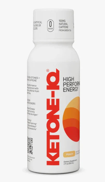 1 BOX KETONE-IQ CLASSIC PEACH + CAFFEINE 2oz BOX serve - 6ct