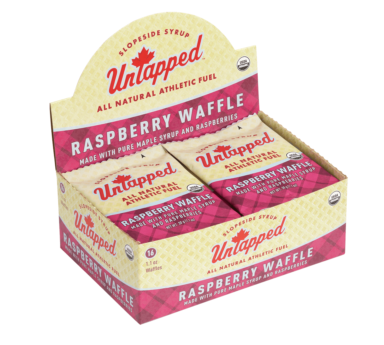 UNTAPPED WAFFLES RASPBERRY 16/BX single