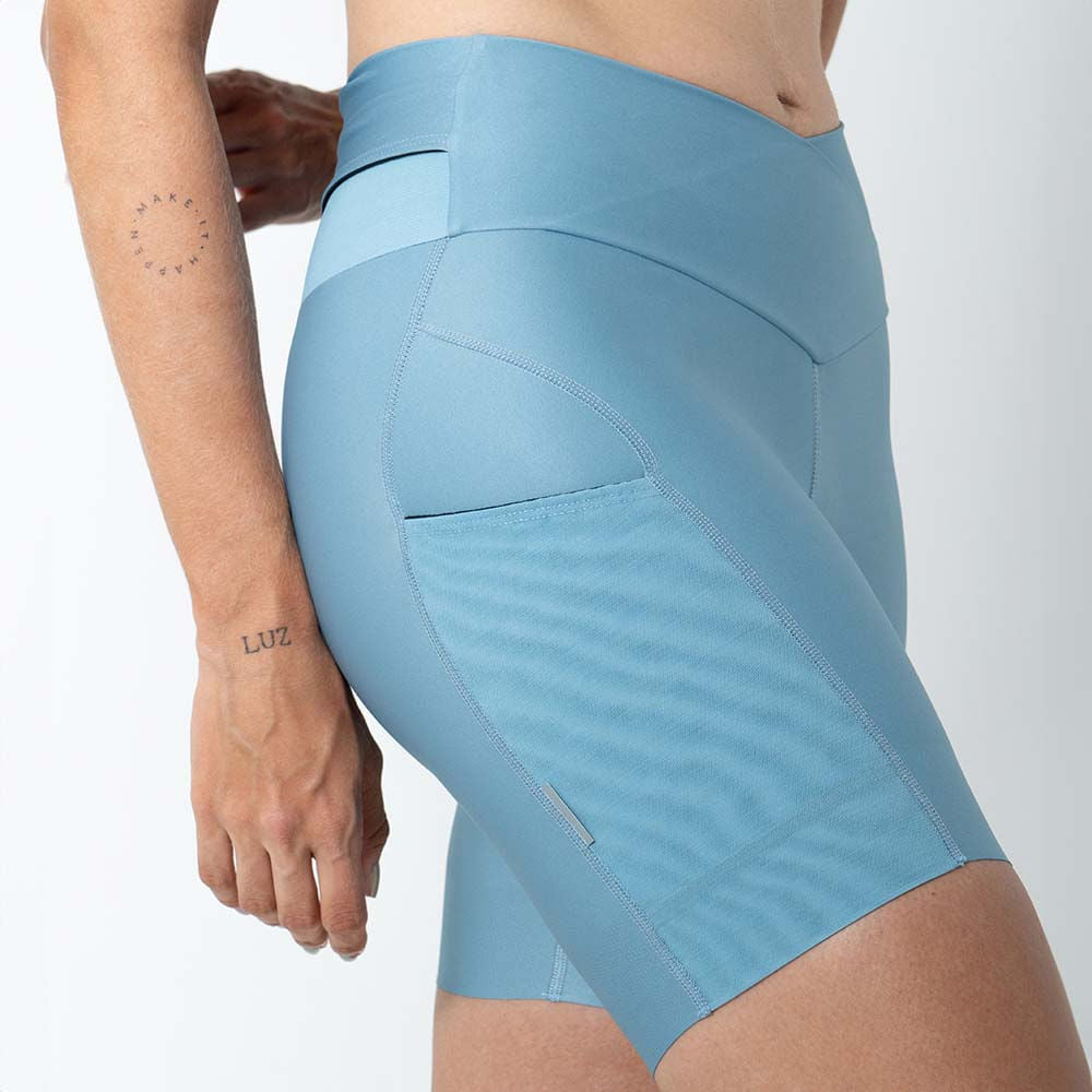 WOMEN'S TITAN 2.0 POWDER BLUE RUNNING SHORTS
