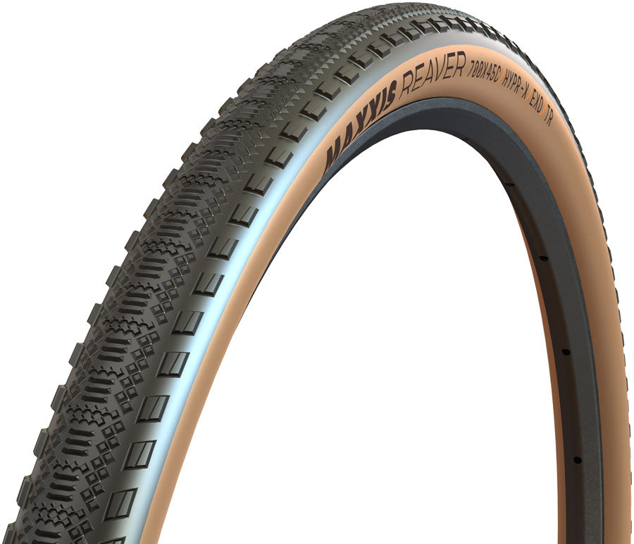 Maxxis Reaver Tire - 700 x 45, Tubeless, Folding, Black/Tan, HYPR-X, EXO