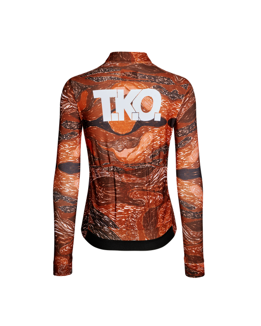 Women's T.K.O. Mechanism Long Sleeve Jersey- Red
