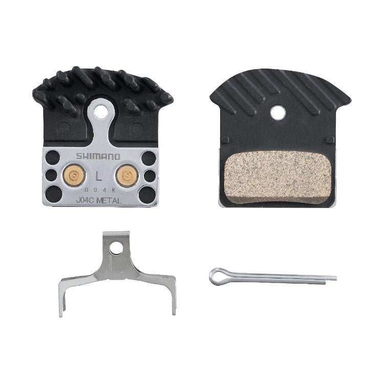 SHIMANO BRAKE PADS XT/XTR J04C METAL PAD & Spring (W/Fin)