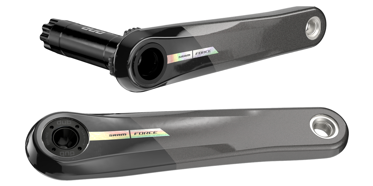 SRAM Crank Arm Assembly Force D2 DUB Wide - Unicorn Grey w/Laser Foil - 175mm (BB/Spider/Chainrings not included)