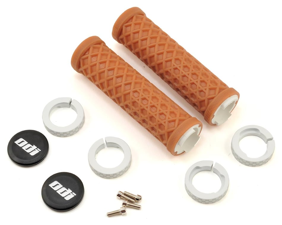 GRIPS ODI LOCKON BONUS MTN VANS GUM/WH-CLAMP 130mm