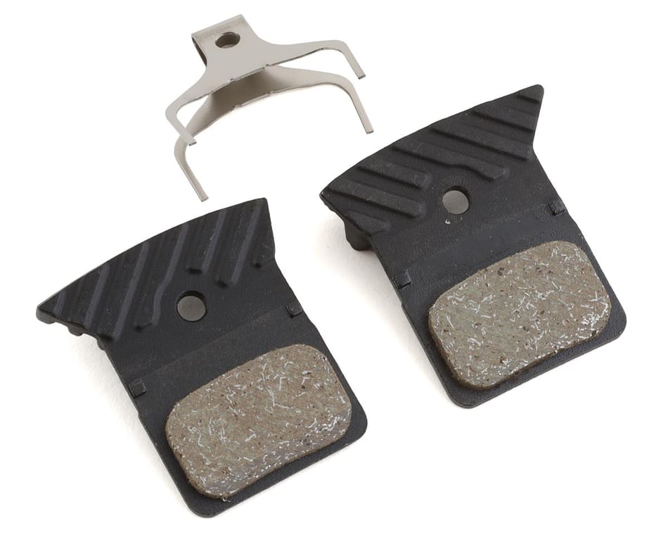 Shimano L05A-RF Disc Brake Pad and Spring - Resin Compound, Finned Alloy Back Plate, One Pair