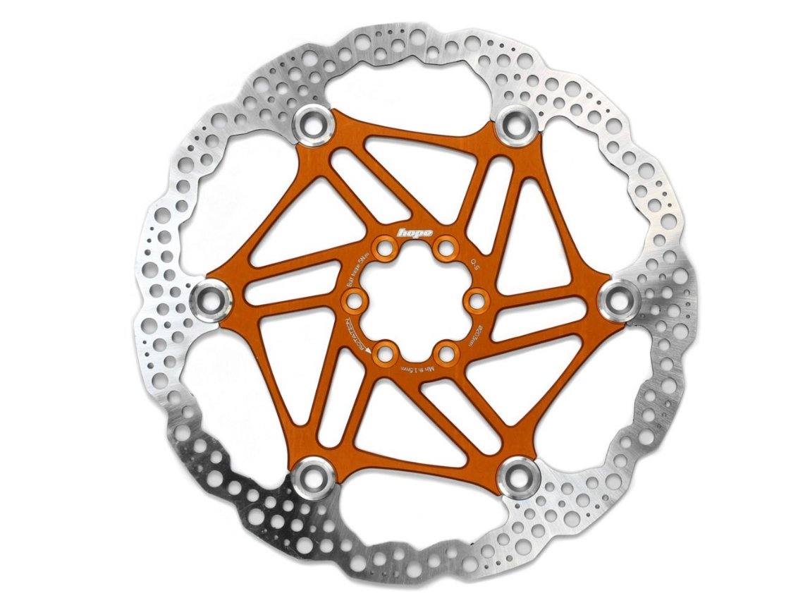 Hope Floating disk 160mm 6 bolt-float- Orange