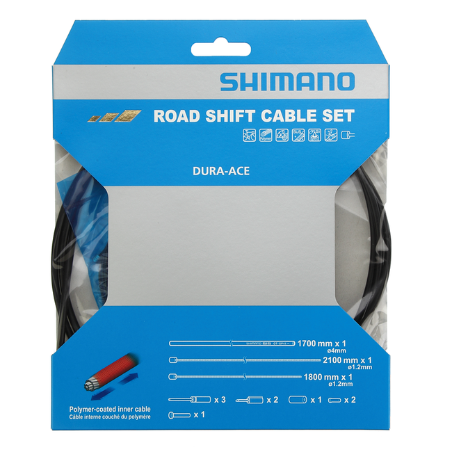 ROAD SHIFT CABLE SET POLYMER COATED BLACK