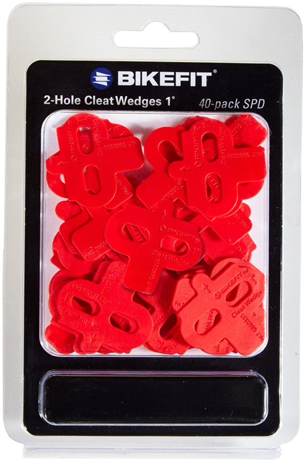 BikeFit Cleat Wedge - MTB/SPD, 1 Degree, 40-Pack