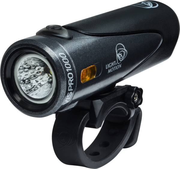 Light and Motion VIS Pro 1000 Rechargeable Headlight: Blacktop Charcoal/Black
