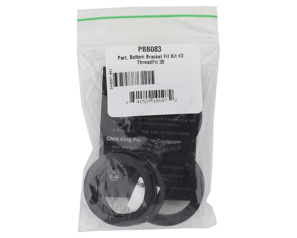 CHRIS KING PART , BOTTOM BRACKET, Fit Kit #3 Threadfit 30