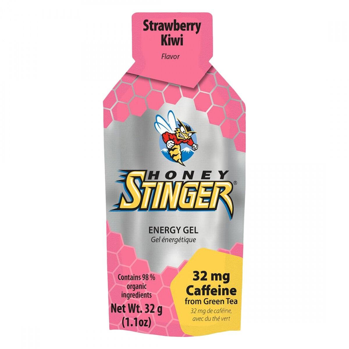 FOOD HS GEL ORG STRAWBRY/KIWI CAFFEIN 1.3oz BXof24 single