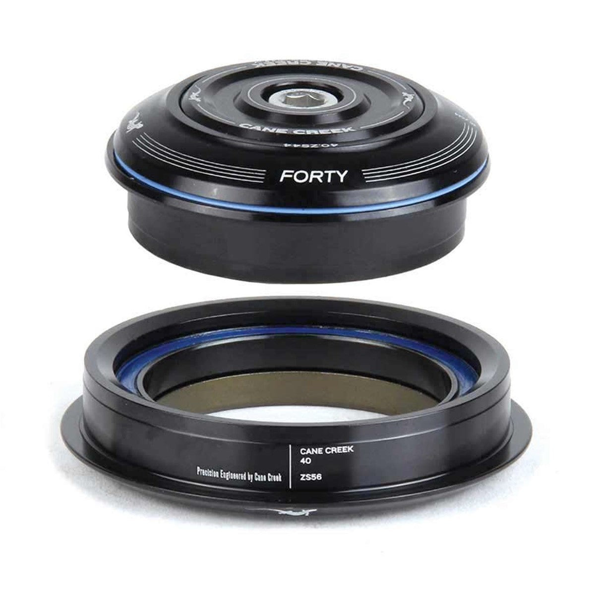 HEADSET CC SEMI-INT 40SERIES 1-1/8x1.5CART 40mmCROWN TAPER STEERER BK ZS44/28.6|ZS56/40