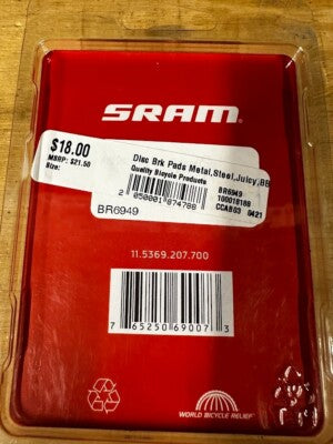 BRAKE SHOES AVID DISC JUICY/BB7 SIN/STL