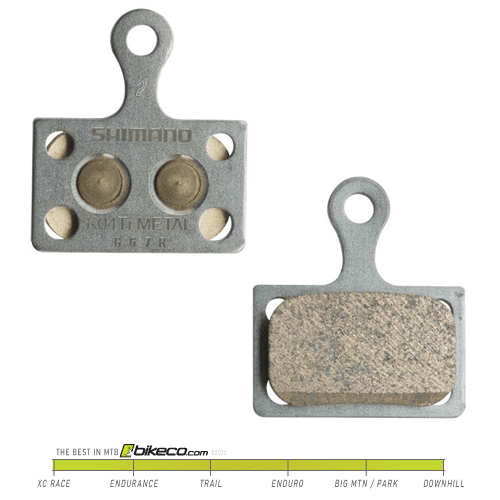 SHIMANO HYD DISC BRAKE PADS ROAD Metal (K04TI) & Spring