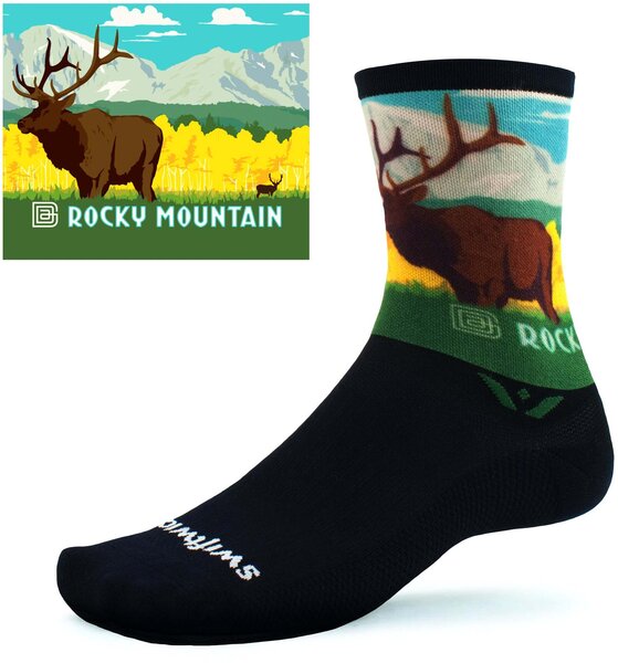 Swiftwick Vision Six Impression Socks - 6 inch, Zion, Small