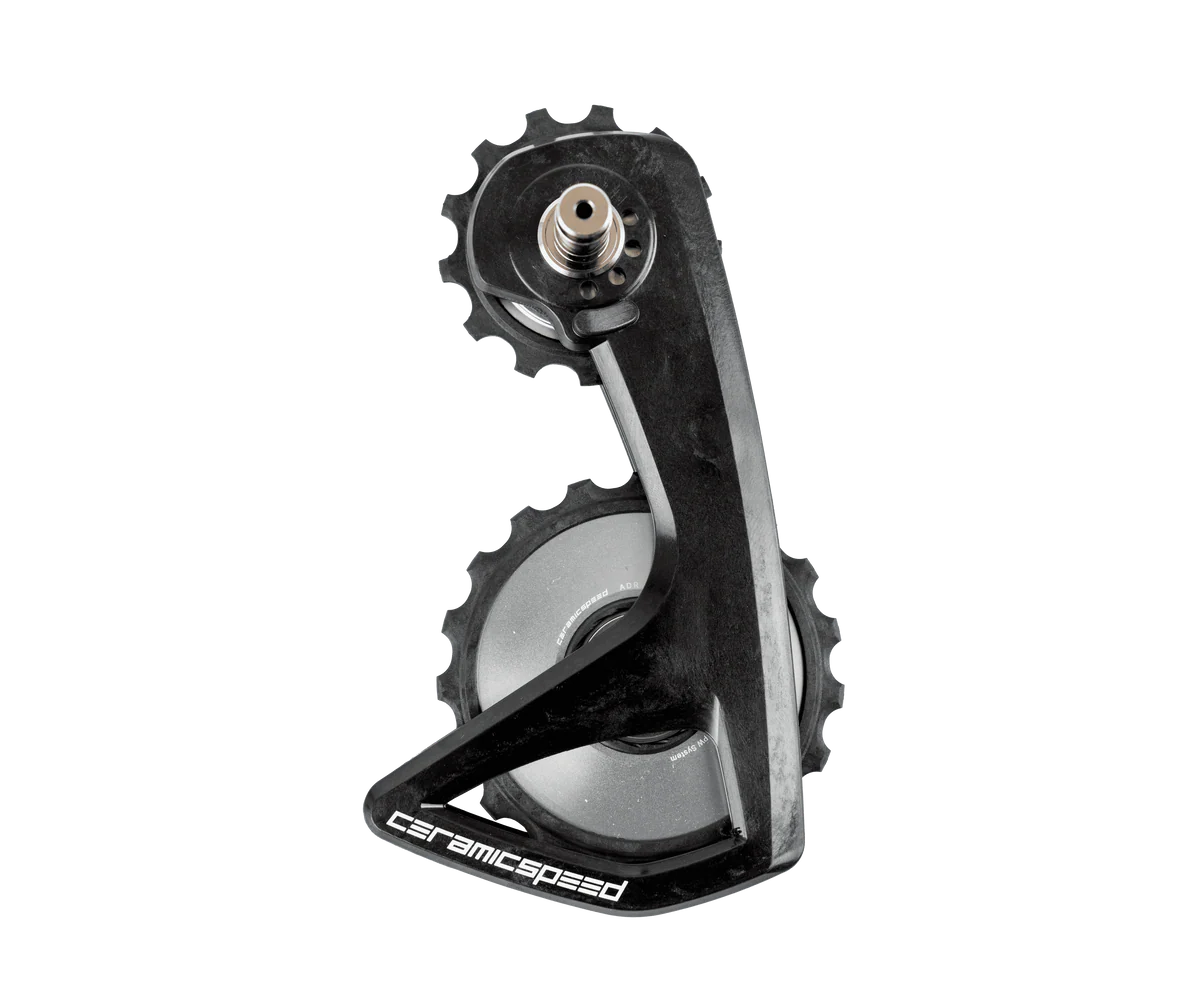 CeramicSpeed OSPW RS Alpha Pulley Wheel System for Shimano Dura-Ace 9250/Ultegra 8150 - ALPHA Aluminum Pulley, Carbon Cage SILVER