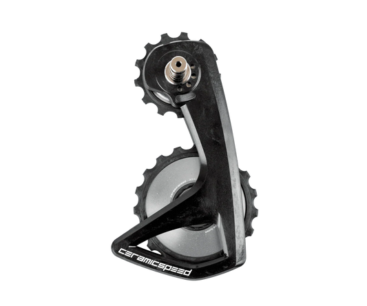 CeramicSpeed OSPW RS Alpha Pulley Wheel System for Shimano Dura-Ace 9250/Ultegra 8150 - ALPHA Aluminum Pulley, Carbon Cage SILVER