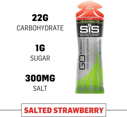 SIS Go Energy + Electrolyte Gel 60ml 30 Salted Strawberry