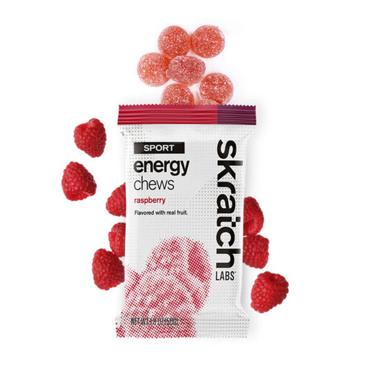 Skratch Labs Sport Energy Chews: Raspberry, SINGLE
