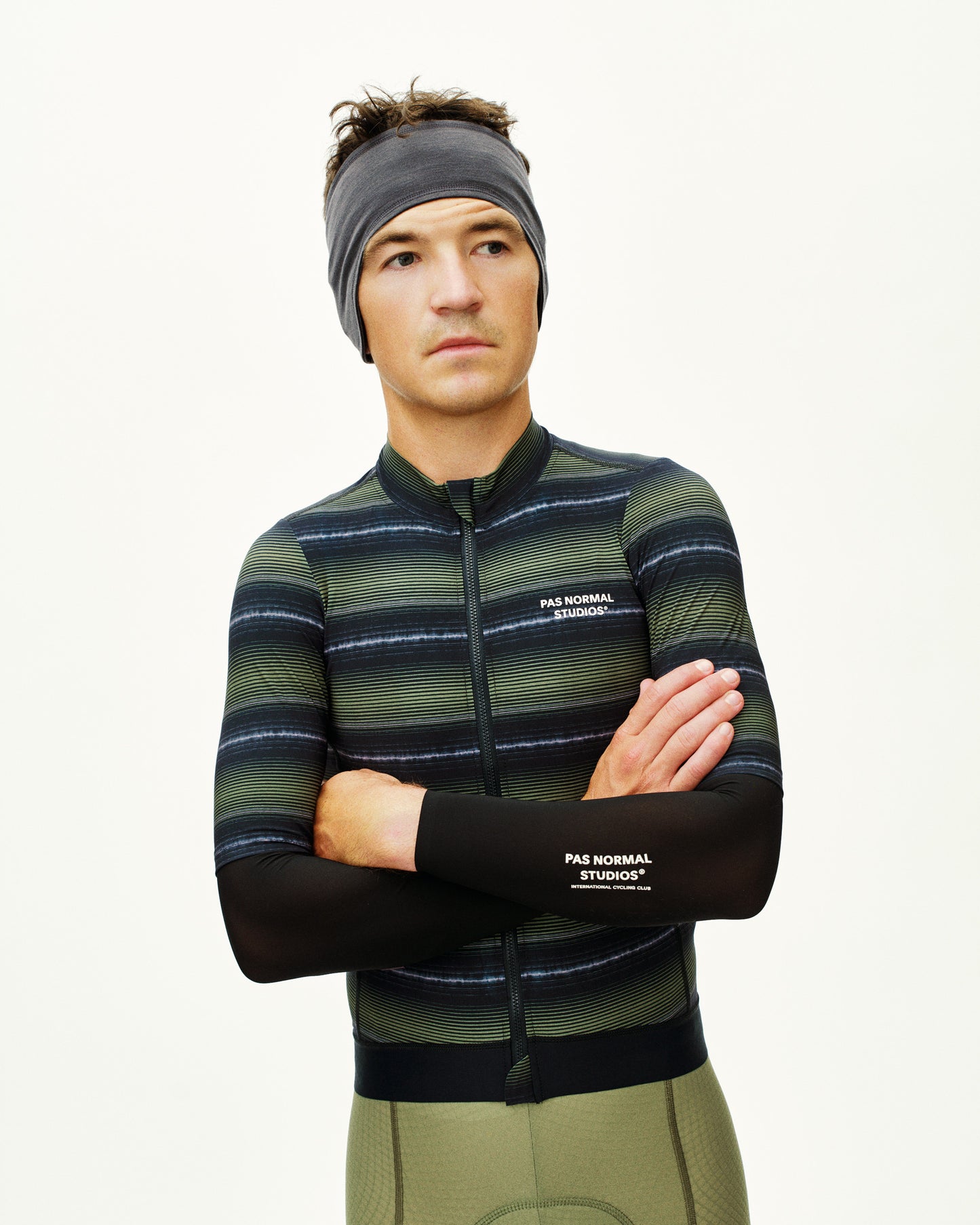 Pas Normal Studios Men's Essential Jersey Light Olive Stripe