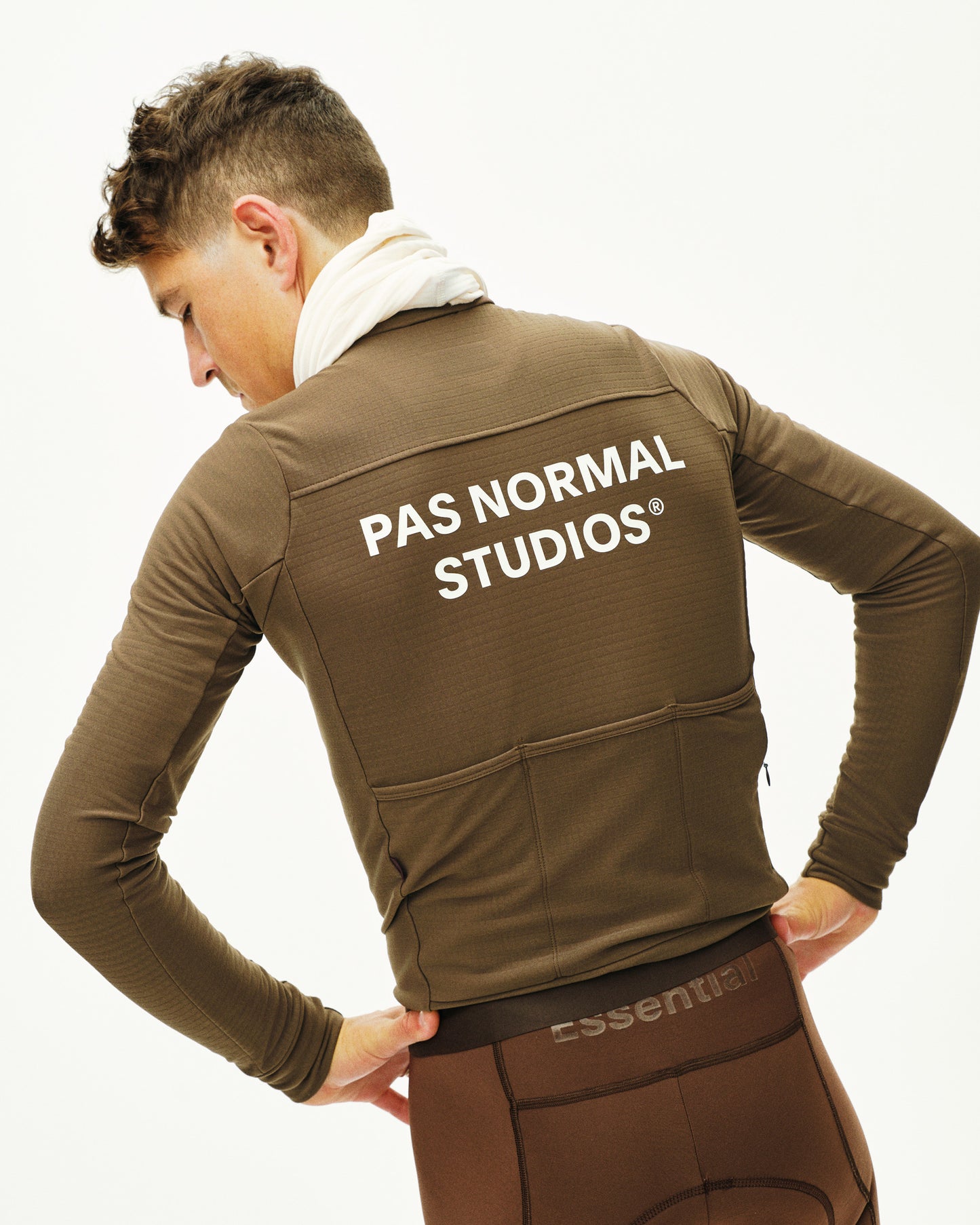 Pas Normal Studios Men's Essential Long Sleeve Jersey Ash Brown