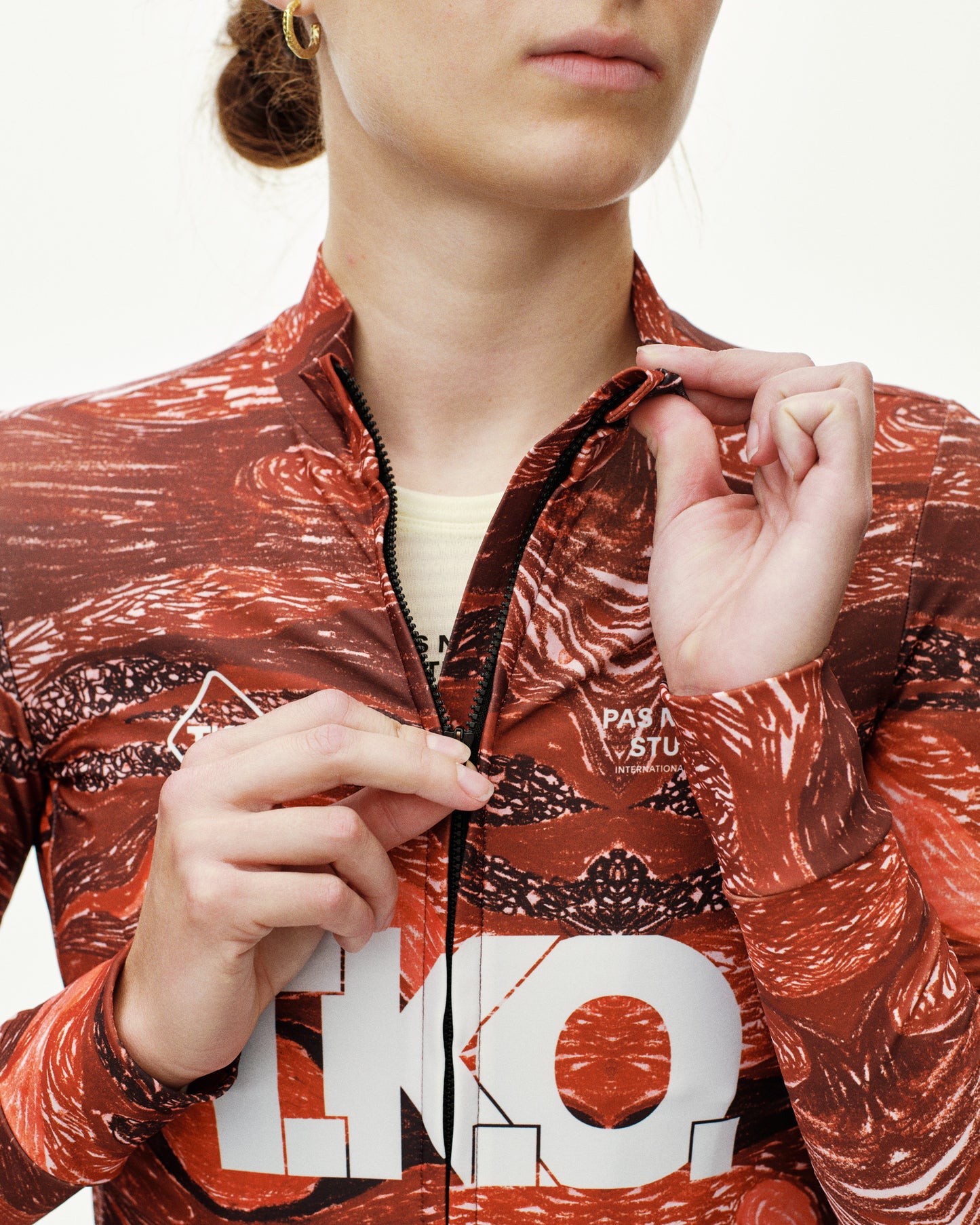 Women's T.K.O. Mechanism Long Sleeve Jersey- Red