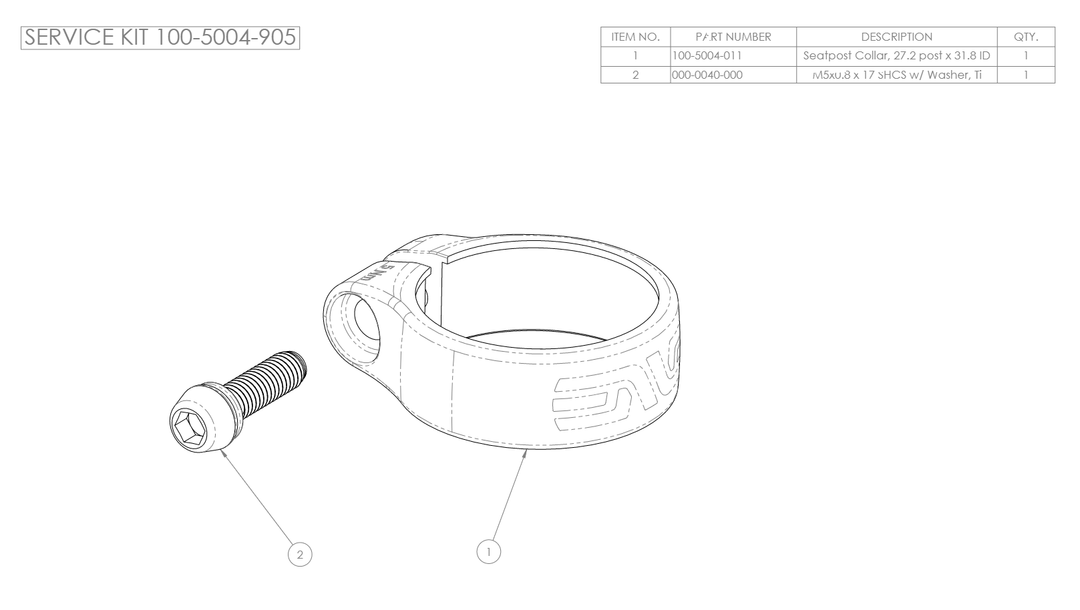 ENVE Seat Post Collar 27.2 100-5004-905