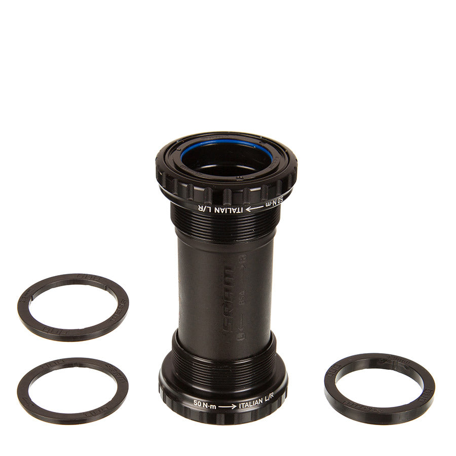 SRAM DUB Wide Italian Bottom Bracket - Italian, 70mm, Road, Black