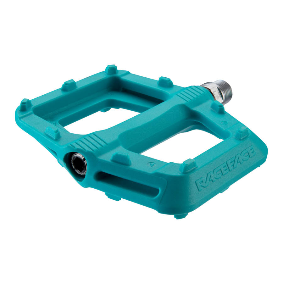 Raceface, Ride, Platform Pedals, Body: Nylon, Spindle: Cr-Mo, 9/16'', Green, Pair