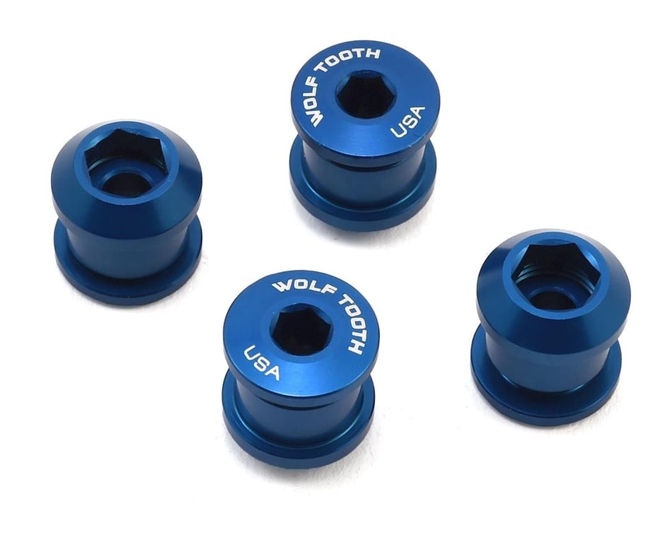Wolf Tooth Chainring Bolts for 1x use, Dual Hex Fittings, Blue
